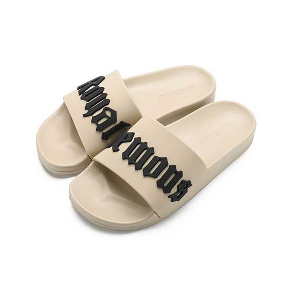 Raised Standard Logo Pool Slides - Tan